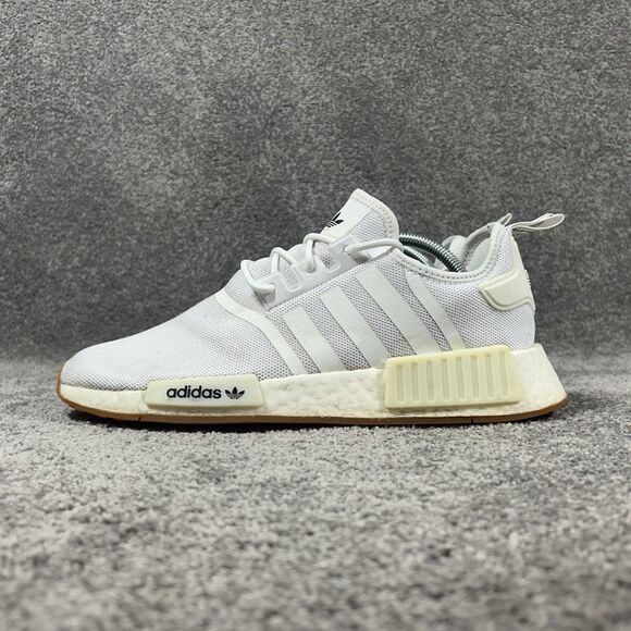 Adidas NMD_R1 Primeblue GZ9260 Men's Size 10.5 White Gum Running Shoes Used - Picture 5 of 11